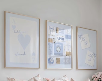 Alpha Phi Digital Prints | Alpha Phi Prints | Alpha Phi Matchbox Prints | Sorority Digital Prints | Blue | Set of 3 | Instant Download