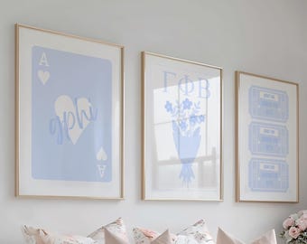 Gamma Phi Beta Digital Prints | Gamma Phi Beta Posters | Sorority Digital Prints | Blue | Set of 3 | Instant Download