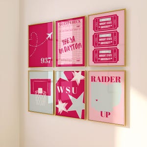 Láminas de la Universidad Estatal de Wright / Láminas de la WSU / Pósteres de Wright State Preppy / Láminas de Wright State / Verdes / Juego de 6 / Descarga instantánea