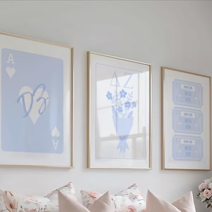 Delta Zeta Digital Prints | Delta Zeta Posters | DZ  Prints | Sorority Digital Prints | Blue | Light Blue | Set of 3 | Instant Download