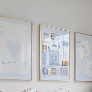 Chi Omega Digital Prints | Chi Omega Prints | Chi Omega Matchbox Prints | Sorority Digital Prints | Blue | Set of 3 | Instant Download