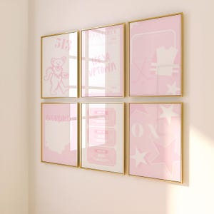 Miami University Digital Prints | Miami Prints | College Preppy Posters | Miami University Posters | Pink | Set of 6 | Instant Download