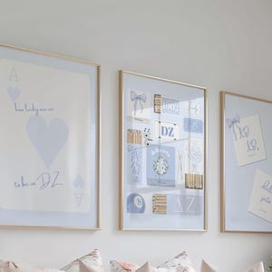 Delta Zeta Digital Prints | Delta Zeta Posters | DZ Matchbox Prints | Sorority Digital Prints | Blue | Set of 3 | Instant Download