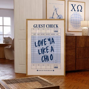 Chi Omega Digital Prints | Chi Omega Posters | Big Little Gift | Trendy Sorority Prints | Blue | Set of 3 | Instant Download