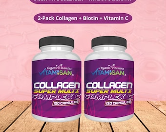 Hydrolyzed Collagen Complex with Biotin, Vitamin C – Double Pack | Beauty & Wellness