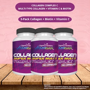Collagen Super Multi Complex C – 3 Pack (360 Capsules) | Supports Hair, Skin, Nails, Joints