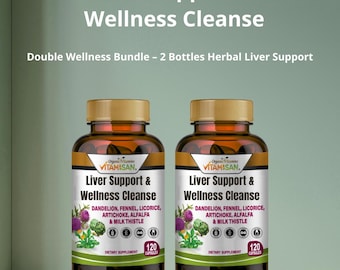 Double Wellness Bundle – 2 Bottles Herbal Liver Support - 240 Capsules
