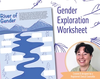 Werkblad genderverkenning, trans- en genderdiverse therapiehulpmiddelen, bronnen voor TGD-psychologie