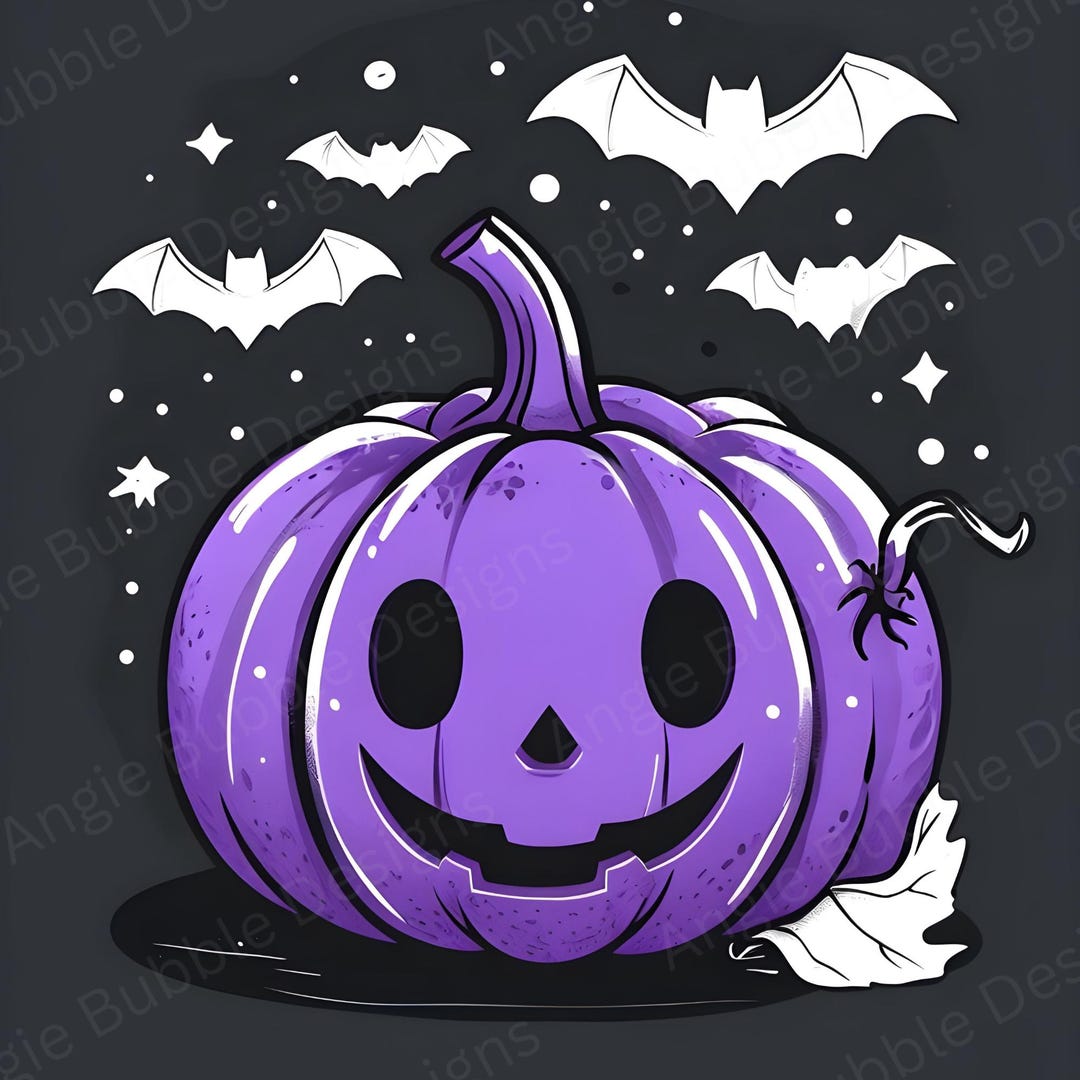 Purple Jack O Lantern Png, Jack O Lantern Svg, Halloween Png, Pumpkin ...