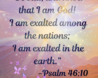 Psalm 46:10 Phone Wallpaper | Christian Scripture (Digital Download)