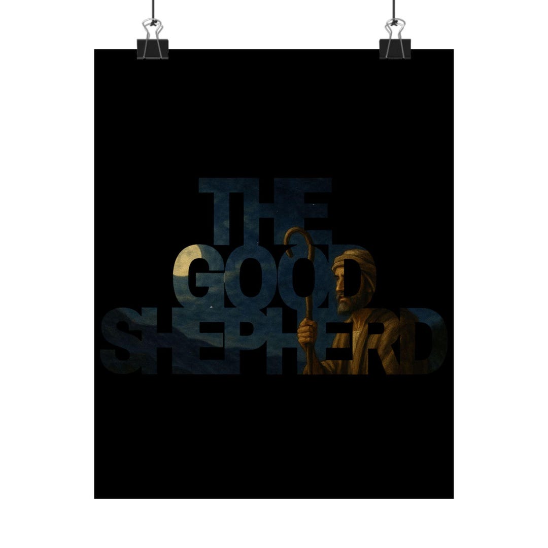 The Good Shepherd Matte Poster: Inspirational Religious Wall Art - Etsy
