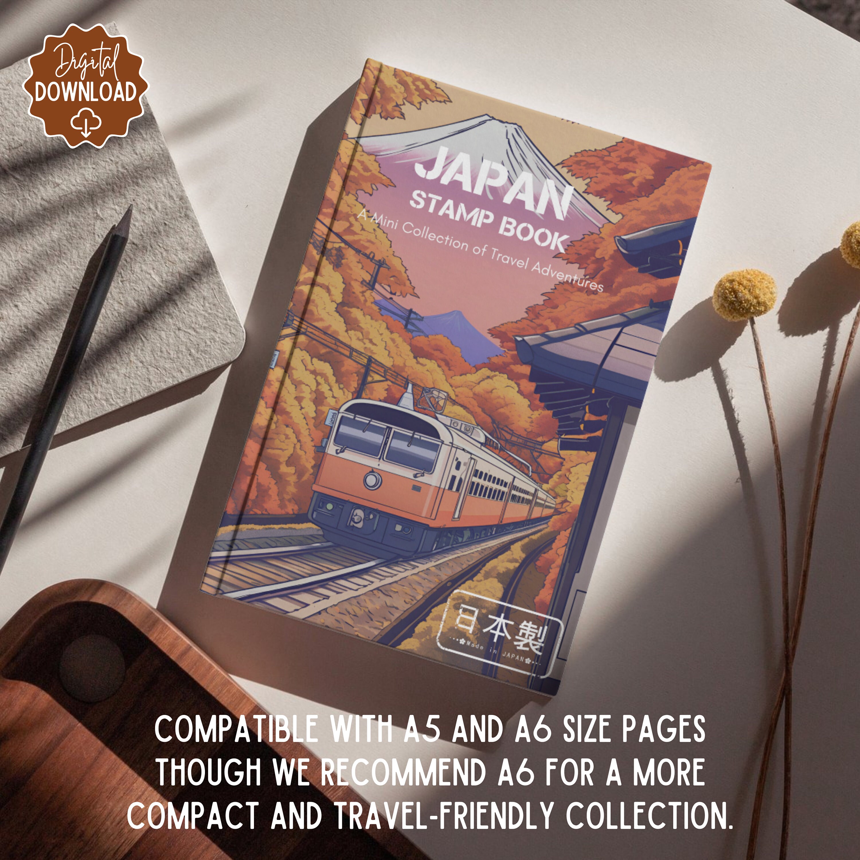 Japan Stamp Collection Book | A6 & A5 Printable | 8 Cover