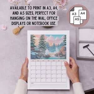 Printable Japan Wall Calendar 2025 | A3, A4, A5 Sizes | 2 Cover Designs ...