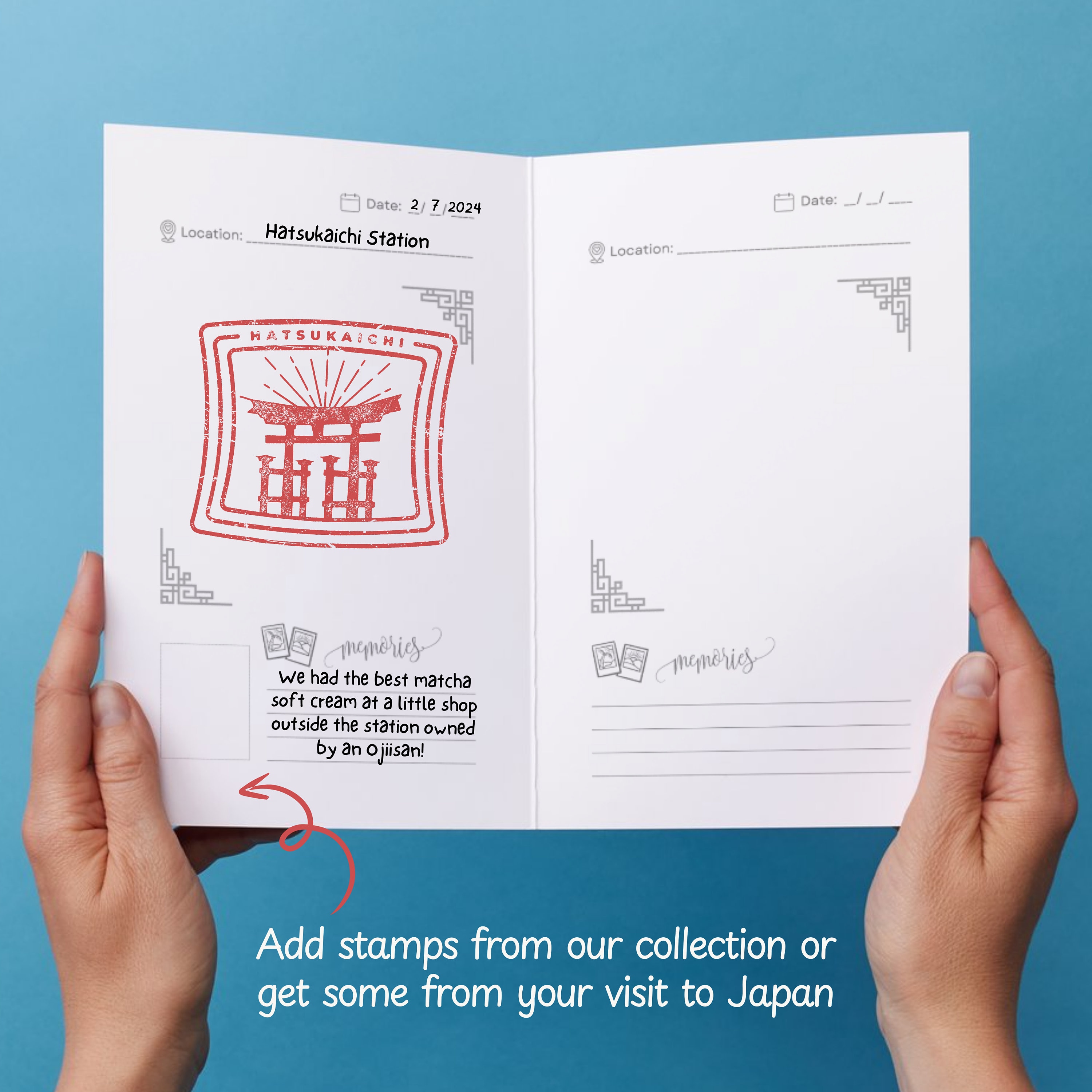Japan Stamp Collection Book | A6 & A5 Printable | 8 Cover