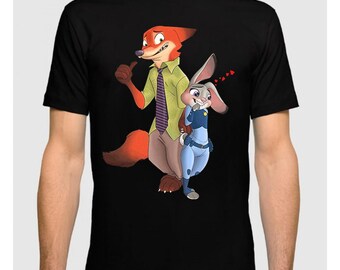 Zootropolis Nick och Judy T-shirt, herr- och damstorlekar