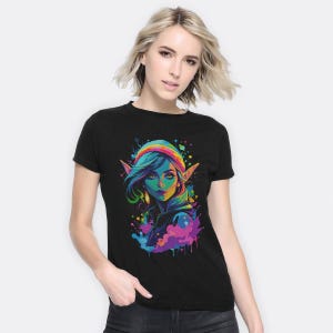 Colorful Elf Art T-Shirt, Men&#39;s Women&#39;s Sizes Tee