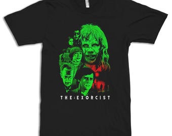 The Exorcist Men's T-Shirt - Officially Licensed Horror Movie Tee, Vintage Style, 100% Cotton