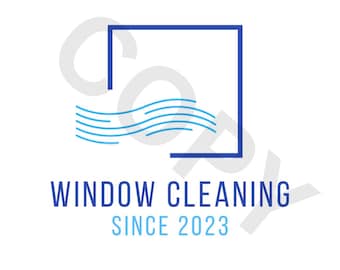 Logotipo minimalista de limpieza de ventanas: Plantilla de diseño de logotipo de limpieza de ventanas / Logotipo minimalista editable para empresa de limpieza (Canva, PNG)