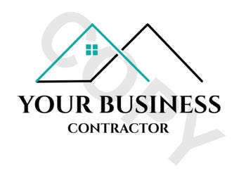 Plantilla de logotipo editable para contratistas / Diseño de logotipo moderno para empresas de construcción: contratistas, construcción, techado (Canva editable)