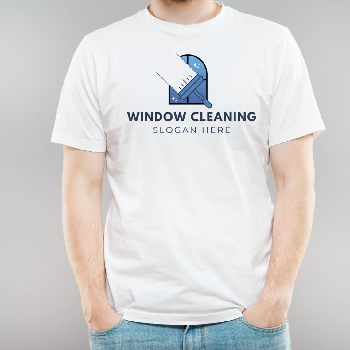 Fully Editable Window Cleaning Logo | Canva Template | Window Washing ...