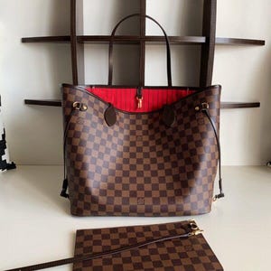 Vintage LV Neverfull Monogram 32x29x17cm, Genuine Leather Bag, Luxury Bag, Designer Handbag, Gift For Her, Shoulder Bag