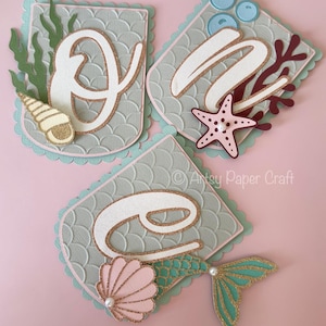 Mermaid Banner mermaid high chair banner Mermaid first birthday Mermaid birthday banner Onder the sea party