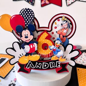 Mickey Mouse Cake topper mickey mouse decorations Mickey and friends party decor Mickey mouse clubhouse mickey birthday