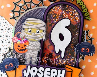 Halloween cake topper Happy Boo Day topper scary birthday Spooky Halloween birthday Halloween cake decoration Halloween décor October cake