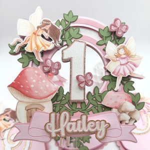 Fairy Birthday Cake topper Fairy party decorations fairy first birthday fairy birthday party fairy garden cake topper fairy birthday cake