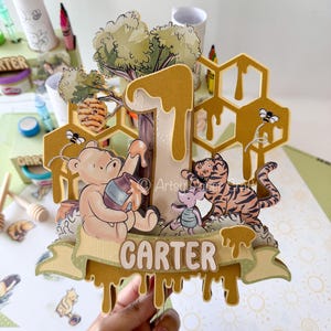 Classic Winnie the pooh Cake topper Winnie the pooh Birthday decor classic Winnie the pooh party pooh birthday cake