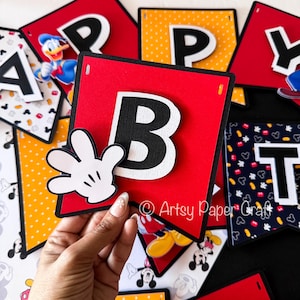 Mickey Mouse Banner Mickey mouse birthday decoration Mickey clubhouse Banner Mickey and friends banner Mickey Mouse party