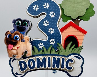 Puppy Dog Pals Cake topper, puppy dog pals party decorations, Puppy Birthday topper Doggie cake topper Puppy dog pals birthday decorations