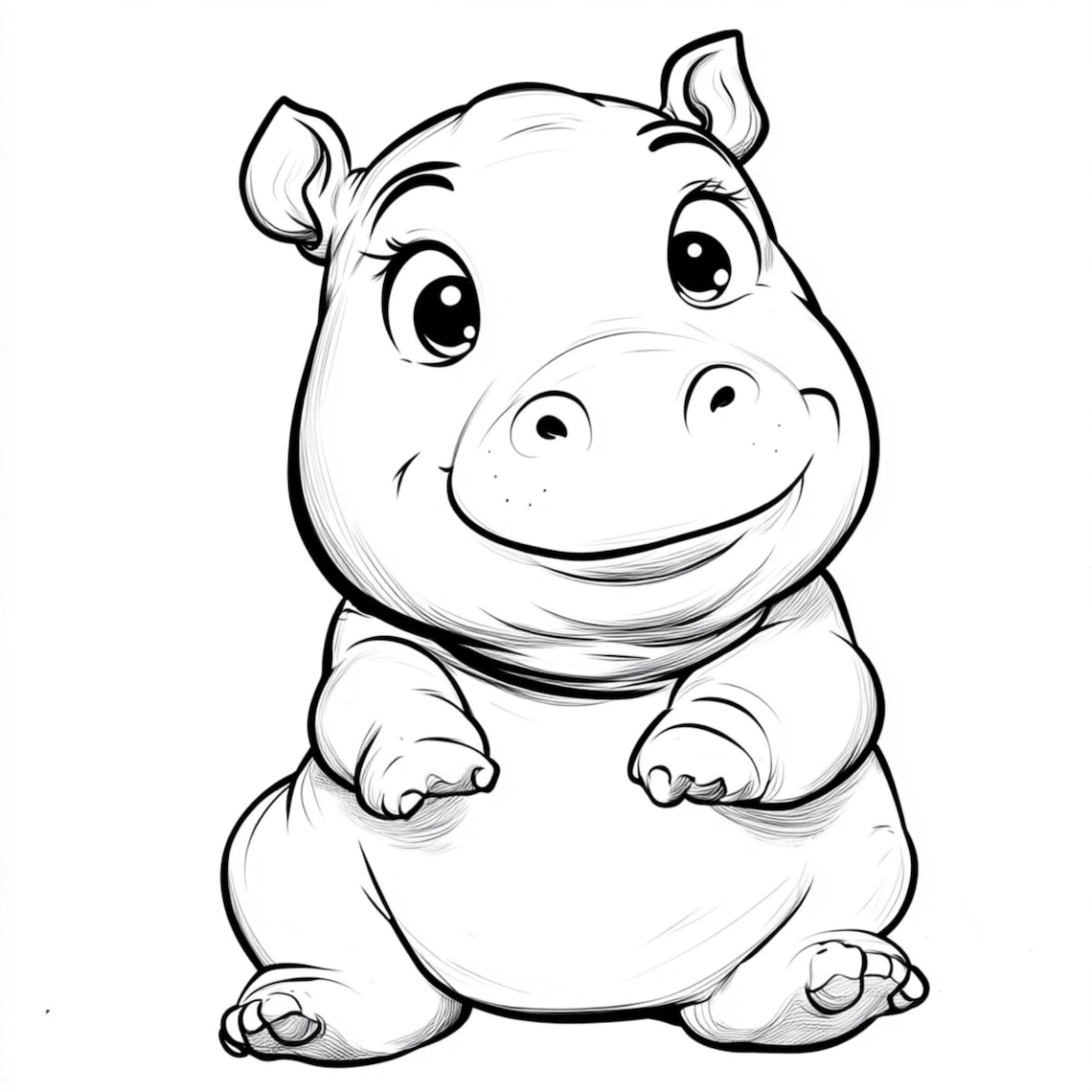 Moo Deng Coloring, Coloring Moo Deng, Moo Deng Bootlegs, Bouncy Pig