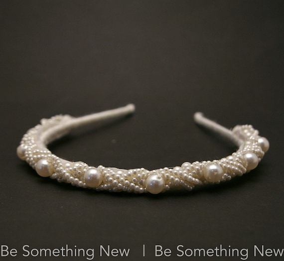 PEARL HAIR BAND BRAIDED PEARL HAIR BAND BRAIDED