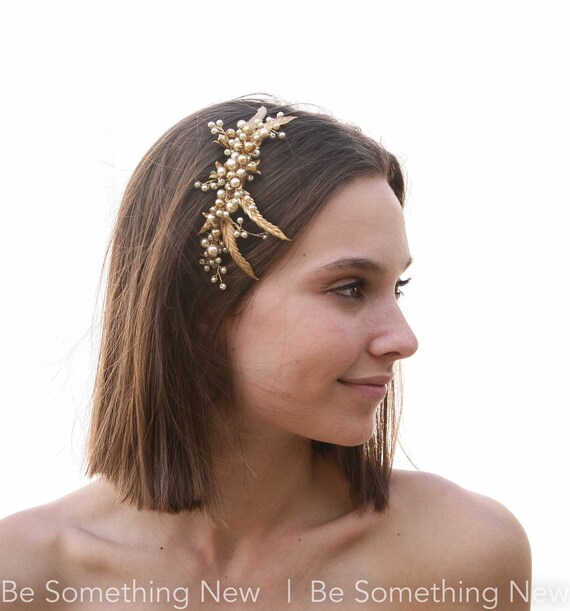 Gold Bridal Hair Comb Vintage Inspired Wedding Hair Accessory Etsy