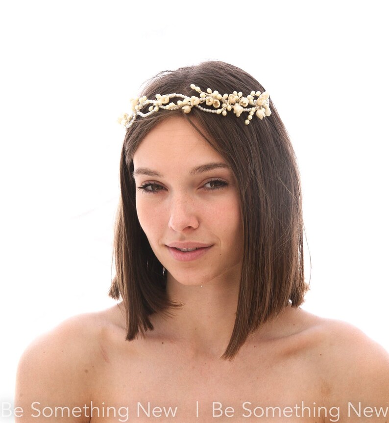 Vintage Wax Flower Crown Antique Wedding Headpiece Pearl and Etsy