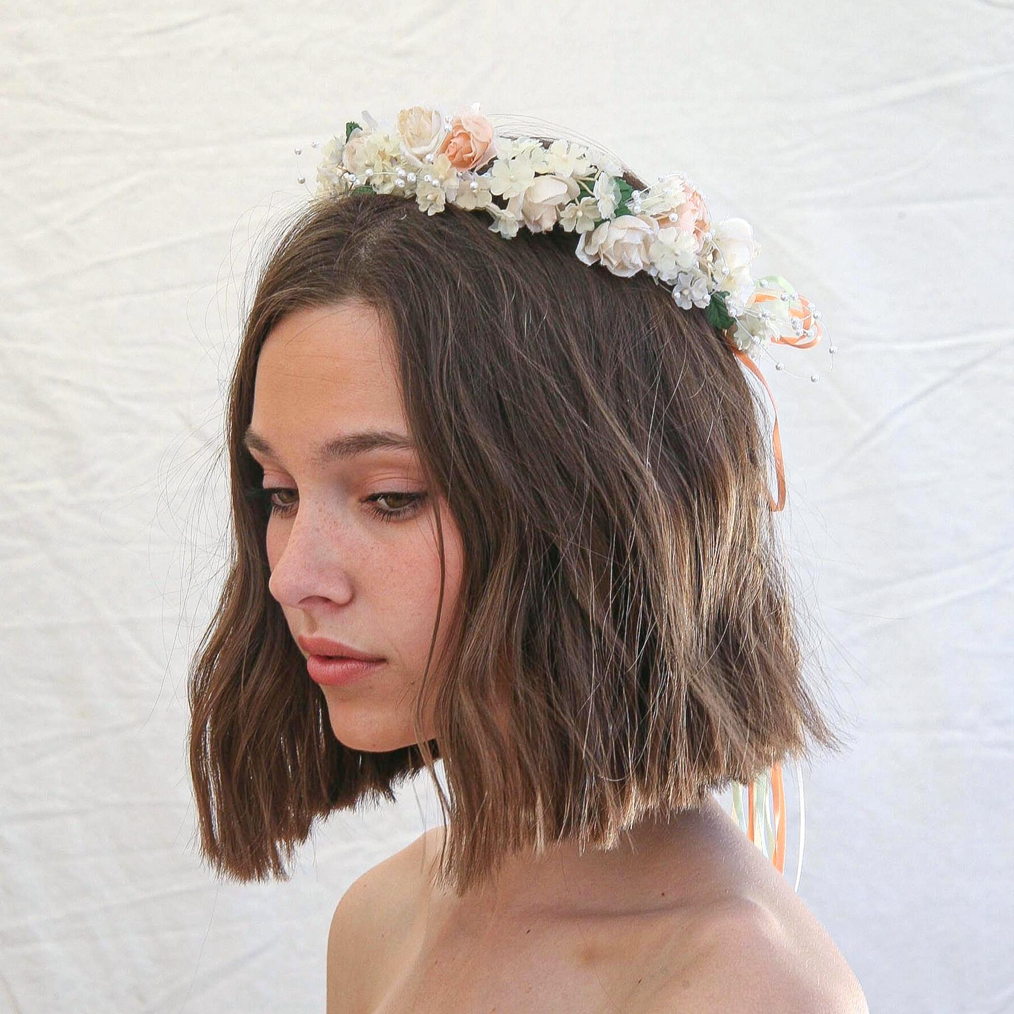 Vintage floral flower headpiece halo piece Red Rose Halo Crown, Gold Festival Headpiece, Showgirl  main image 4