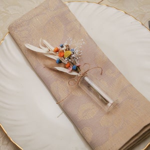 Kleine gedroogde bloemstukken in een kleine vaas, bruiloftsgastgeschenk, bruidsmeisjes of gastvrouwgeschenken afbeelding 5