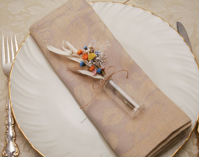 Kleine gedroogde bloemstukken in een kleine vaas, bruiloftsgastgeschenk, bruidsmeisjes of gastvrouwgeschenken afbeelding 5