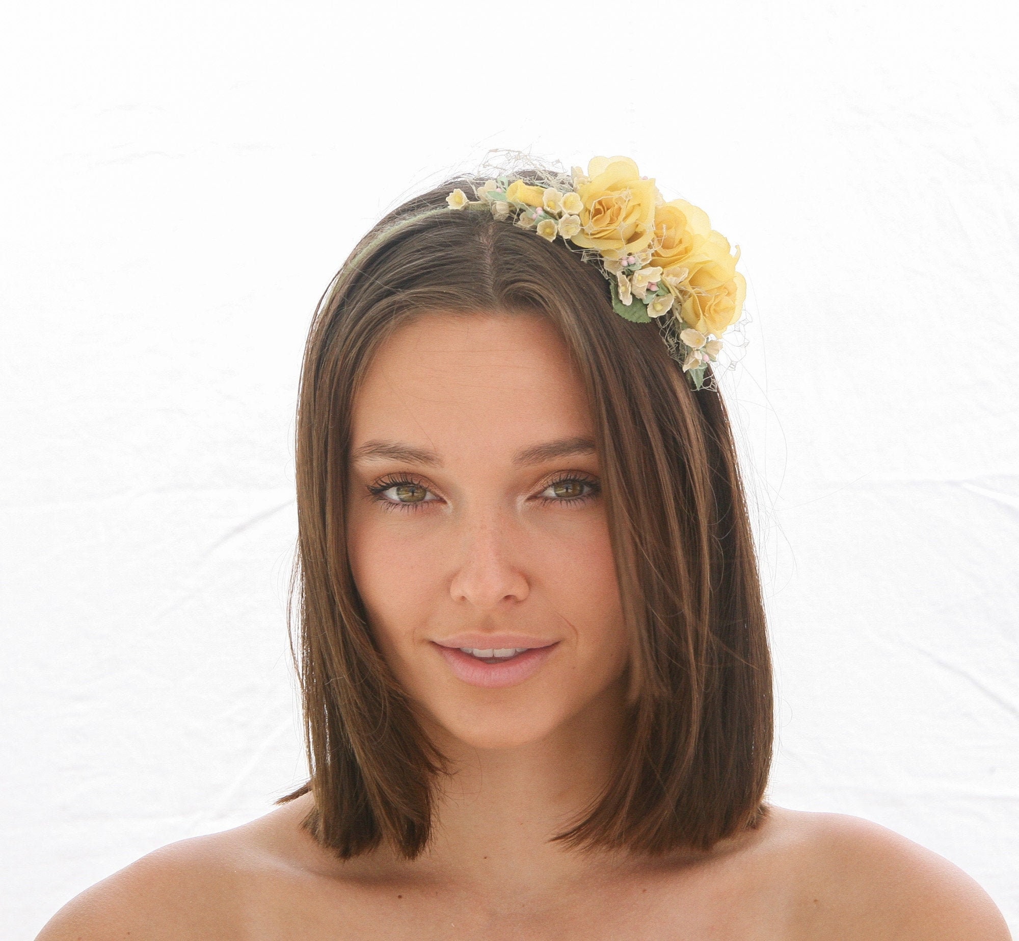 Butterme Blumen Stirnband – Boho Krone Aus Stoff & Draht Für Hochzeit, Festival & Urlaub