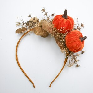 Serre-tête Citrouille Halloween – Accessoire Cheveux Brillant – Pour Déguisement, Carnaval, Fête – Taille Unique – Confortable Et élastique