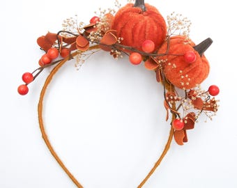 Fall Pumpkin Headband Halloween Costume Hair Accessory