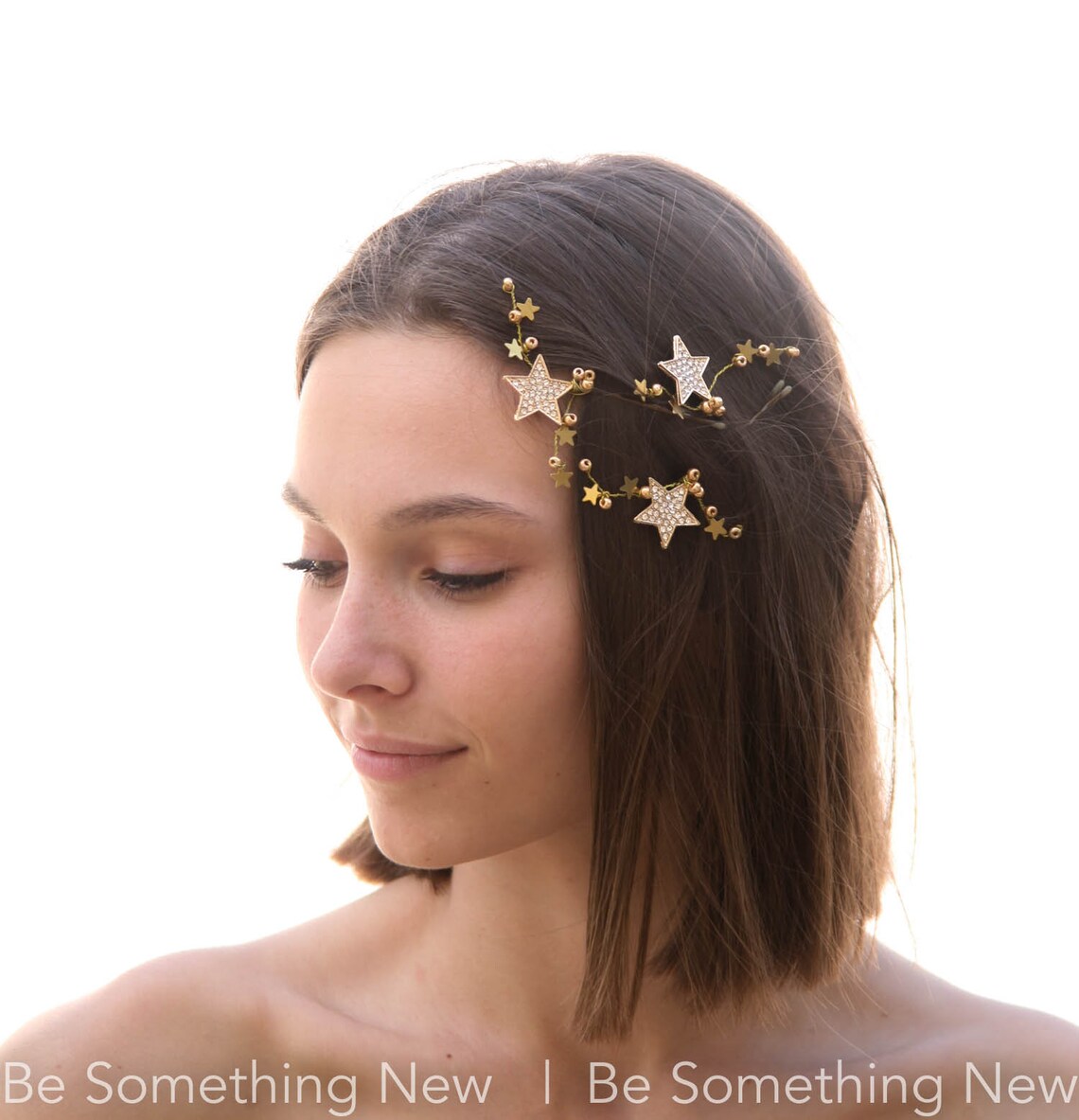 Gold Hair Pins of Stars and Rhiestones Bridal Bobby Set Etsy