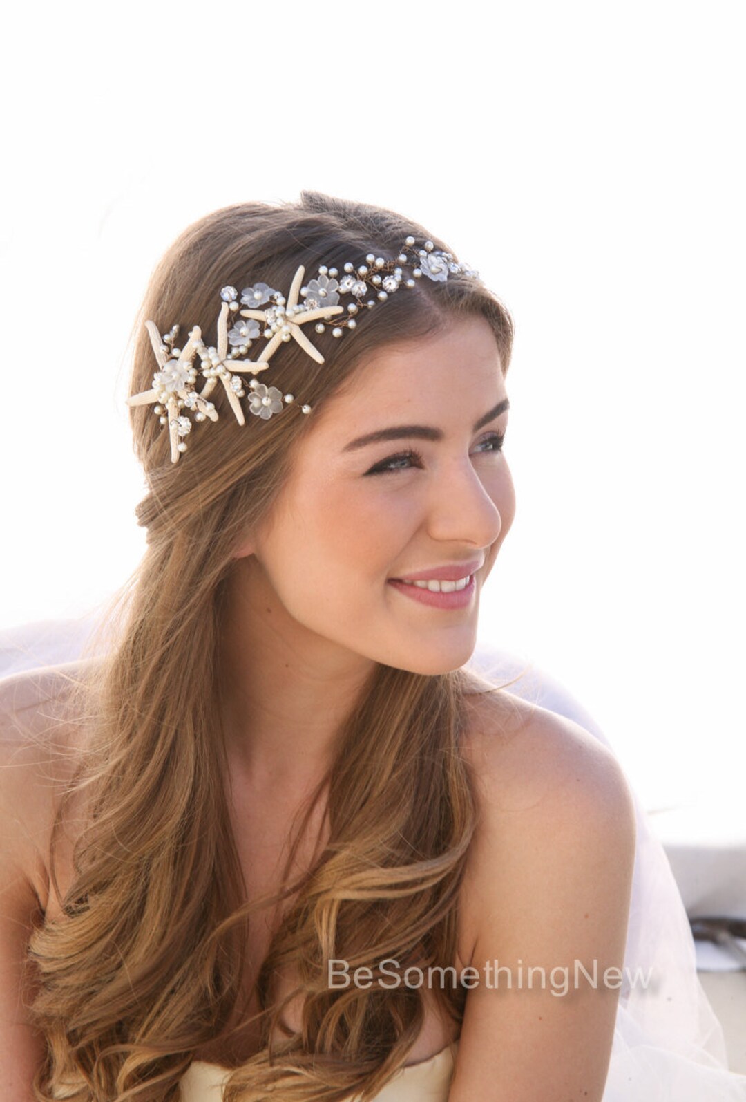Beach Wedding Starfish Hair Accessory Wired Hair Vine - Etsy Singapore