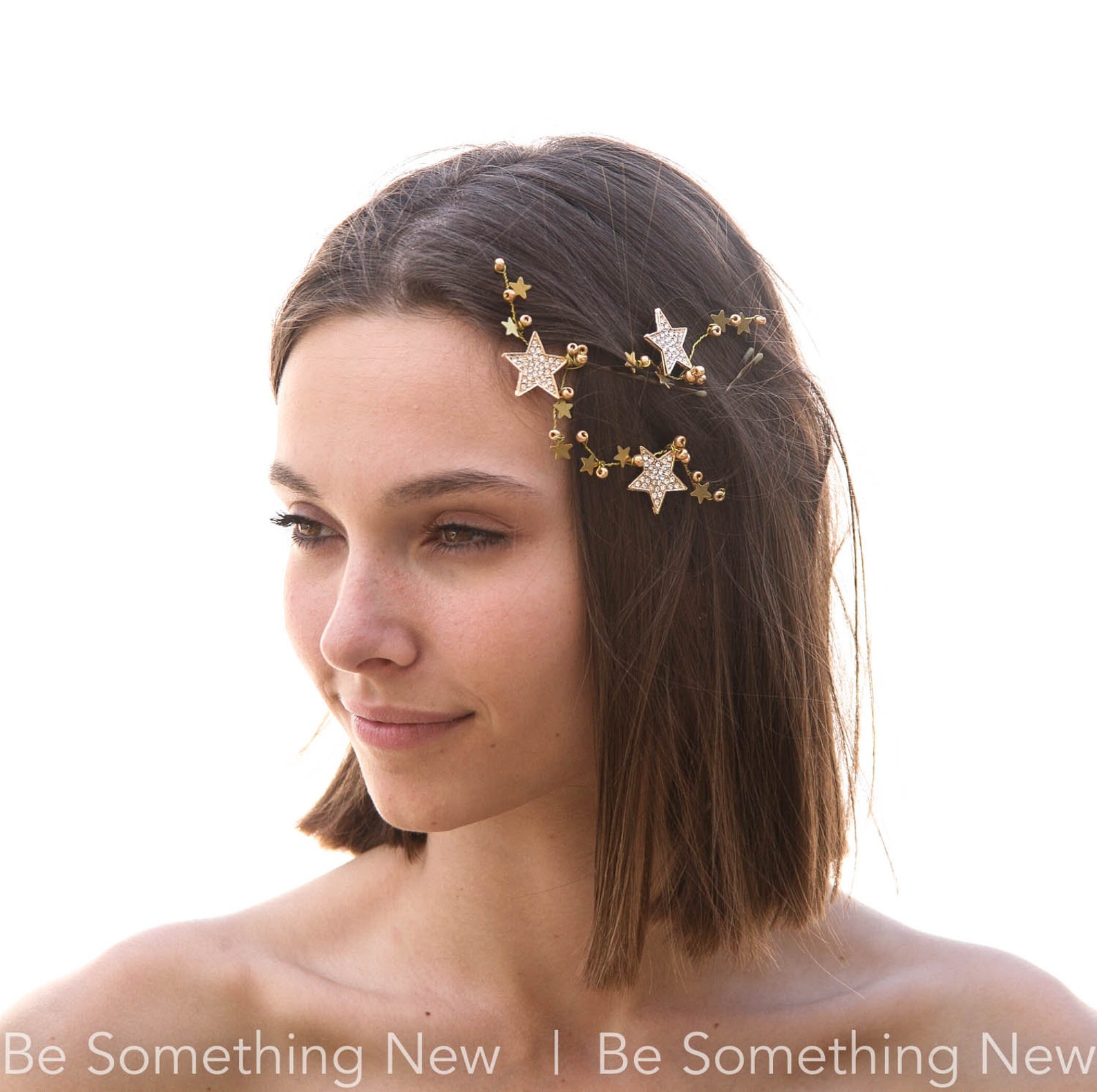 Gold Hair Pins of Stars and Rhiestones Bridal Bobby Set Etsy UK
