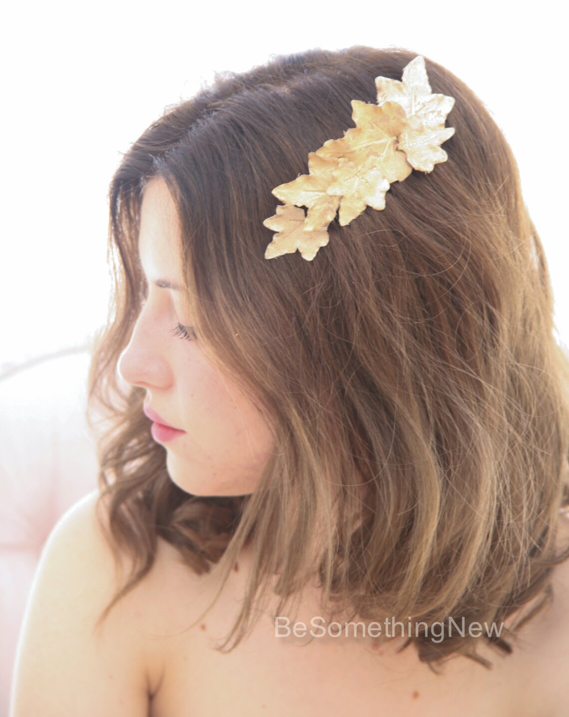 Golden Leaf Hair Comb Gold Hair Accessory Wedding Hair Comb Etsy