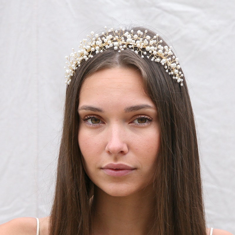 Pearl Wedding Tiara Etsy