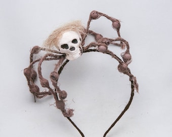 Skull Spider Headband Costume Hair Accessories Halloween Costumes Halloween Fun Adult Halloween Costume Hair Accessories