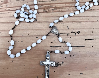 Vintage rosenkrans från Roma Första nattvardsrosen, presenter, konfirmation katolsk gåva