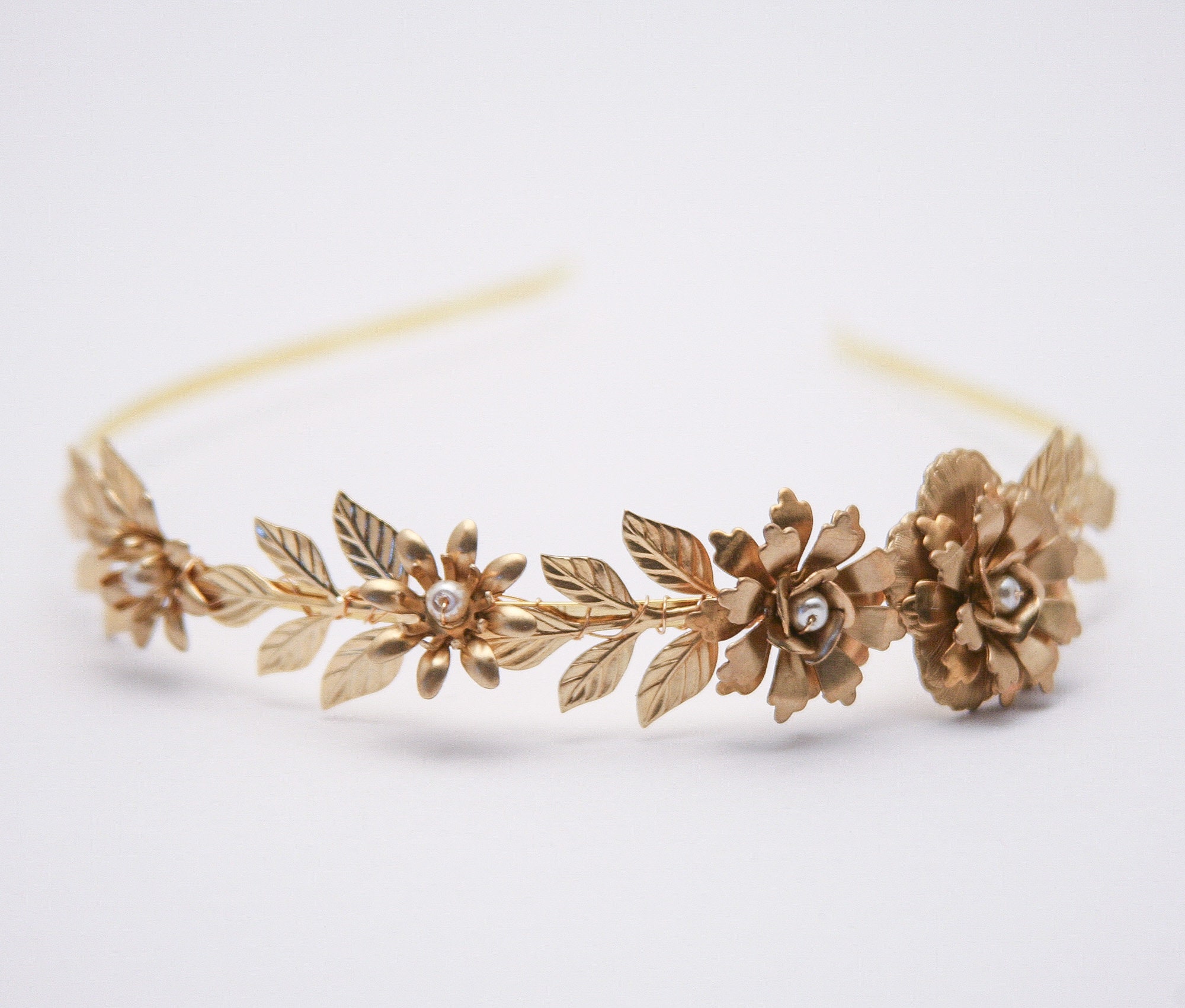 Gold deals flower headband